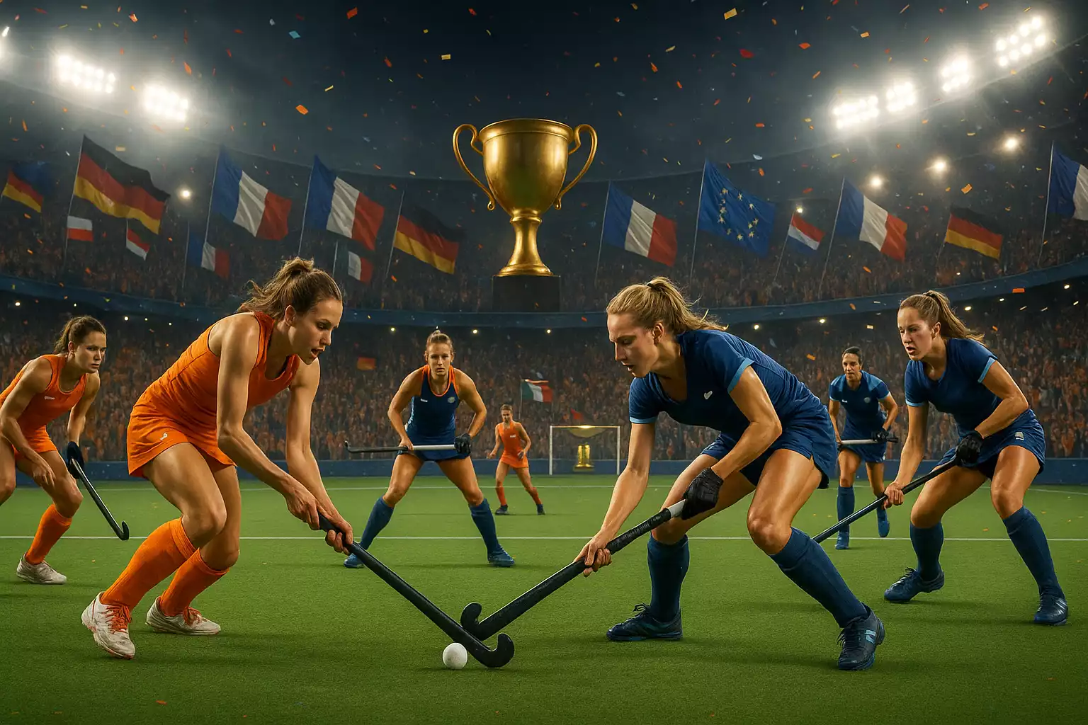 EK Hockey Dames finale wedstrijd in Europees stadion
