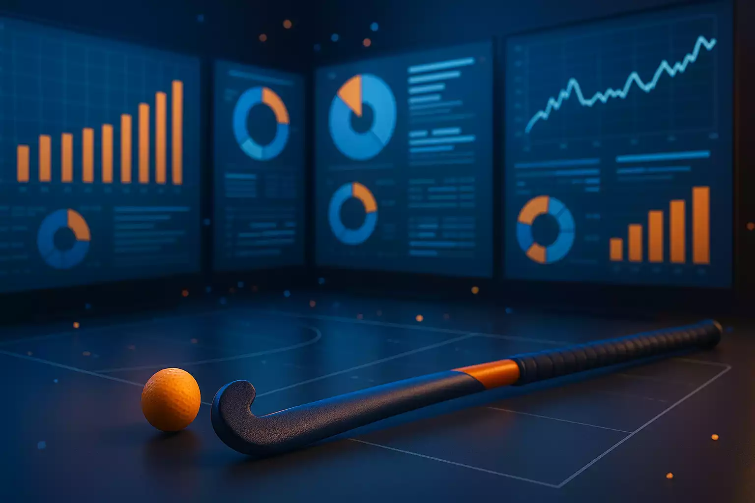 Hockey statistieken en data-analyse met grafieken en cijfers