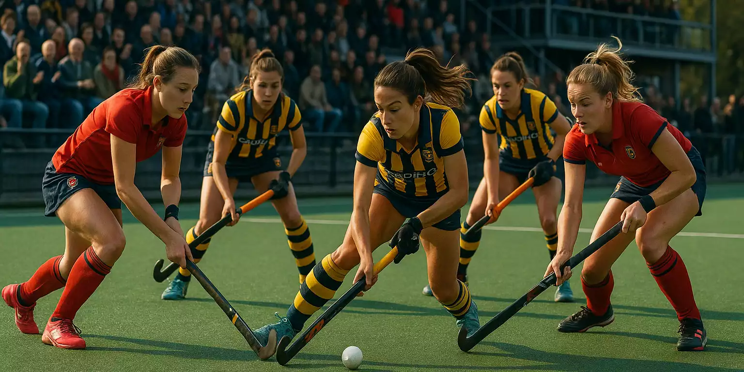 Tulp Hoofdklasse Dames hockeywedstrijd in Nederlandse competitie
